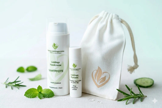 Handcreme & Lippenpflege Geschenkset – Naturkosmetik für trockene Hände und Lippen - Mein - Lieblings - Shop
